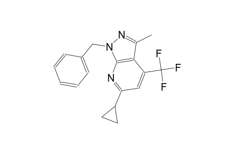 1H-pyrazolo[3,4-b]pyridine, 6-cyclopropyl-3-methyl-1-(phenylmethyl)-4-(trifluoromethyl)-