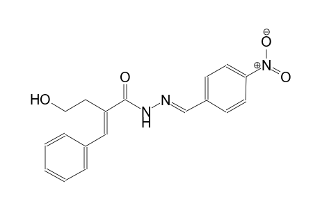 (2E)-2-(2-hydroxyethyl)-N'-[(E)-(4-nitrophenyl)methylidene]-3-phenyl-2-propenohydrazide
