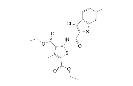 diethyl 5-{[(3-chloro-6-methyl-1-benzothien-2-yl)carbonyl]amino}-3-methyl-2,4-thiophenedicarboxylate