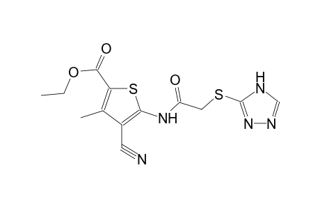 ethyl 4-cyano-3-methyl-5-{[(4H-1,2,4-triazol-3-ylsulfanyl)acetyl]amino}-2-thiophenecarboxylate