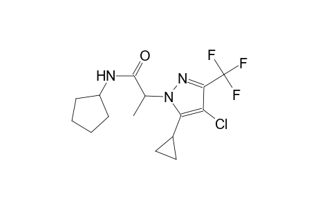 2-[4-chloro-5-cyclopropyl-3-(trifluoromethyl)-1H-pyrazol-1-yl]-N-cyclopentylpropanamide