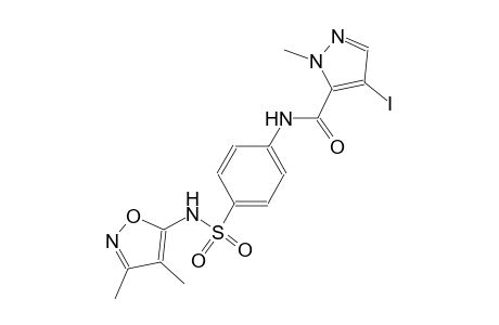 N-(4-{[(3,4-dimethyl-5-isoxazolyl)amino]sulfonyl}phenyl)-4-iodo-1-methyl-1H-pyrazole-5-carboxamide