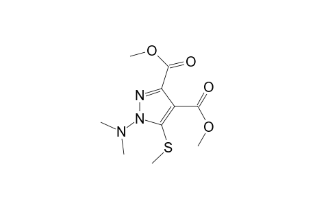 1H-Pyrazole-3,4-dicarboxylic acid, 1-(dimethylamino)-5-(methylthio)-, dimethyl ester