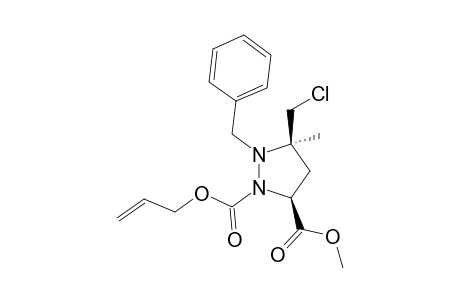 (3S,5R)-2-(Alloxycarbonyl)-1-benzyl-5-(chloromethyl)-5-methyl-3-pyrazolidinecarboxylic acid methyl ester