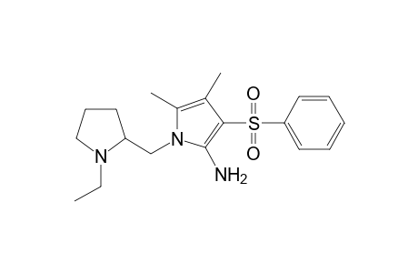 1H-Pyrrol-2-amine, 1-[(1-ethyl-2-pyrrolidinyl)methyl]-4,5-dimethyl-3-(phenylsulfonyl)-