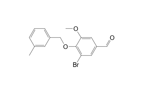3-Bromo-5-methoxy-4-[(3-methylphenyl)methoxy]benzaldehyde