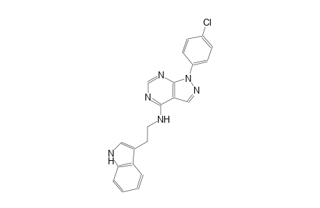 1H-pyrazolo[3,4-d]pyrimidin-4-amine, 1-(4-chlorophenyl)-N-[2-(1H-indol-3-yl)ethyl]-