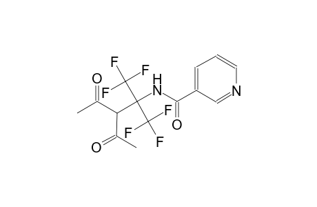 Pyridine-3-carboxamide, N-[2-acetyl-1.1-di(trifluoromethyl)-3-oxobutyl]-