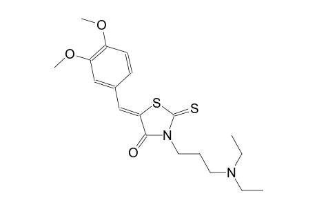 (5Z)-3-[3-(diethylamino)propyl]-5-(3,4-dimethoxybenzylidene)-2-thioxo-1,3-thiazolidin-4-one