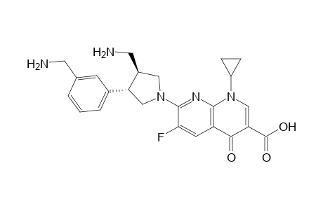 trans-7-[3-(Aminomethyl)-4-[3-(aminomethyl)phenyl]-1-pyrrolidinyl]-1-cyclopropyl-6-fluoro-1,4-dihydro-4-oxo-1,8-naphthyridine-3-carboxylic acid