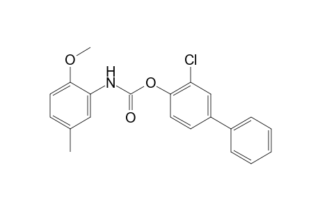 2-methoxy-5-methylcarbanilic acid, 2-chloro-4-biphenylyl ester