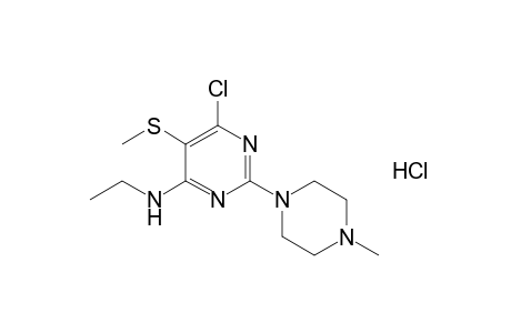 4-chloro-6-(ethylamino)-2-(4-methyl-1-piperazinyl)-5-(methylthio)-pyrimidine, monohydrochloride