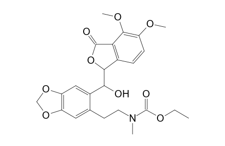 (-)-3-{[2-(.beta.-N-Ethoxycarbonyl-N-methylaminoethyl)-4,5-methylenedioxyphenyl]hydroxymethyl}-6,7-dimethoxy-1(3H)-isobenzofuranone isomer
