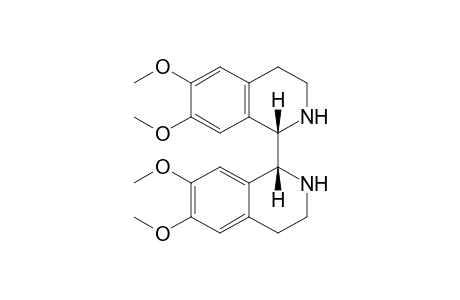 meso-6,6',7,7'-Tetramethoxy-1,1',2,2',3,3',4,4'-tetrahydro-1,1'-biisoquinoline