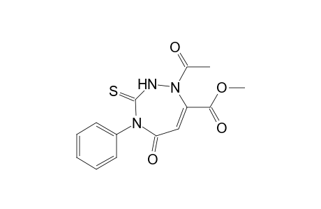 1-Acetyl-5-oxo-4-phenyl-3-thioxo-2,3,4,5-tetrahydro-1H-1,2,4-triazepine-7-carboxylic acid methyl ester