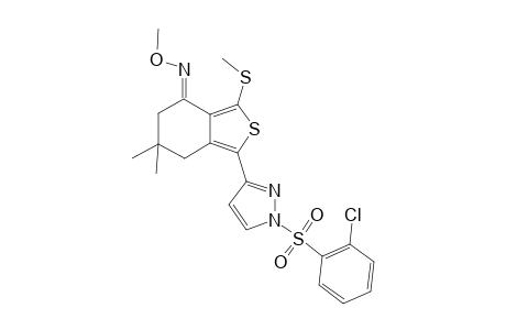 (E)-[1-[1-(2-chlorophenyl)sulfonylpyrazol-3-yl]-6,6-dimethyl-3-(methylthio)-5,7-dihydroisobenzothiophen-4-ylidene]-methoxy-amine