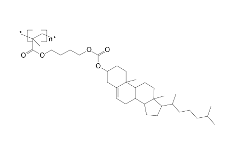 Poly[1-methyl-1-(cholesteryloxycarbonyloxytetramethyleneoxycarbonyl)ethylene]