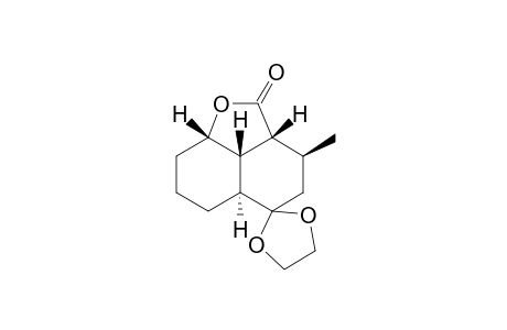 (2aR*,3S*,5aS*,8aS*,8bS*)-3-Methyldecahydro-1-oxaacenaphthene-2,5-dione 5-(ethylene ketal)