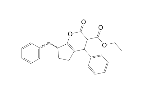 7-benzylidene-2,3,4,5,6,7-hexahydro-2-oxo-4-phenylcyclopenta[b]pyran-3-carboxylic acid, ethyl ester