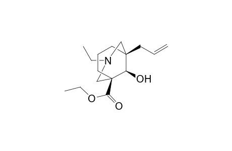 Ethyl (1R*,5S*,9R*)-3-ethyl-9-hydroxy-5-(2'-propenyl)-3-azabicyclo[3.3.1]nonane-1-carboxylate