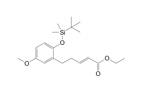 (E)-5-[2-(tert-Butyldimethylsiloxy)-5-methoxyphenyl]pent-2-enoic acid ethyl ester