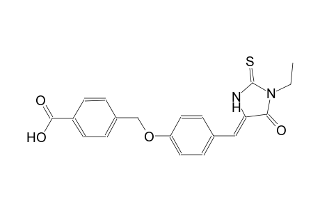 4-({4-[(Z)-(1-ethyl-5-oxo-2-thioxo-4-imidazolidinylidene)methyl]phenoxy}methyl)benzoic acid