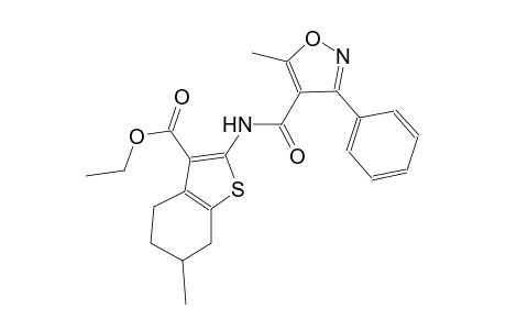 ethyl 6-methyl-2-{[(5-methyl-3-phenyl-4-isoxazolyl)carbonyl]amino}-4,5,6,7-tetrahydro-1-benzothiophene-3-carboxylate