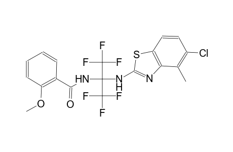 N-[1-[(5-chloro-4-methyl-1,3-benzothiazol-2-yl)amino]-2,2,2-trifluoro-1-(trifluoromethyl)ethyl]-2-methoxybenzamide