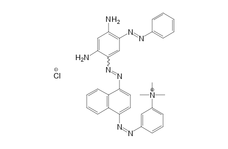 Benzenaminium, 3-[[4-[[2,4-diamino-5-(phenylazo)phenyl]azo]-1-naphthalenyl]azo]-N,N,N-trimethyl-, chloride