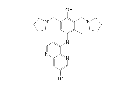 4-(7'-bromo-1',5'-naphthyridin-4'-ylamino)-3-methyl-2,6-bis(pyrrolidin-1''-ylmethyl)phenol