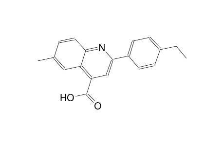 2-(4-ethylphenyl)-6-methyl-4-quinolinecarboxylic acid