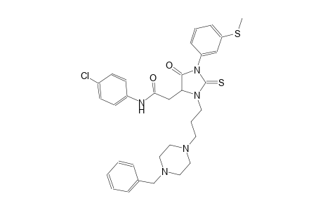2-{3-[3-(4-benzyl-1-piperazinyl)propyl]-1-[3-(methylsulfanyl)phenyl]-5-oxo-2-thioxo-4-imidazolidinyl}-N-(4-chlorophenyl)acetamide