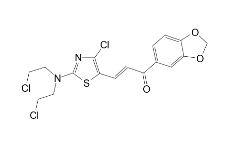 (E)-1-(Benzo[d][1,3]dioxol-5-yl)-3-{2-[bis(2-chloroethyl)amino]-4-chlorothiazol-5-yl}prop-2-en-1-one