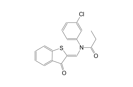 N-(3-chlorophenyl)-N-[(Z)-(3-oxo-1-benzothien-2(3H)-ylidene)methyl]propanamide