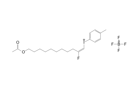 (E)-11-Acetoxy-2-fluoroundec-1-enyl(4-methylphenyl)iodonium tetrafluoroborate