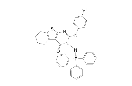 N-[2-(4-Chlorophenyl)amino-5,6,7,8-tetrahydrobenzothieno[2,3-d]pyrimidin-4(3H)-on-3-yl]iminotriphenylphosphorane