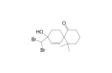 9-(Dibromomethyl)-9-hydroxy-5,5-dimethylspiro[5.5]undec-7-en-1-one
