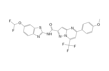 N-[6-(difluoromethoxy)-1,3-benzothiazol-2-yl]-5-(4-methoxyphenyl)-7-(trifluoromethyl)pyrazolo[1,5-a]pyrimidine-2-carboxamide