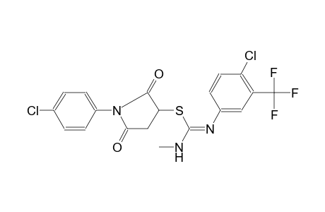 1-(4-chlorophenyl)-2,5-dioxo-3-pyrrolidinyl N'-[4-chloro-3-(trifluoromethyl)phenyl]-N-methylimidothiocarbamate