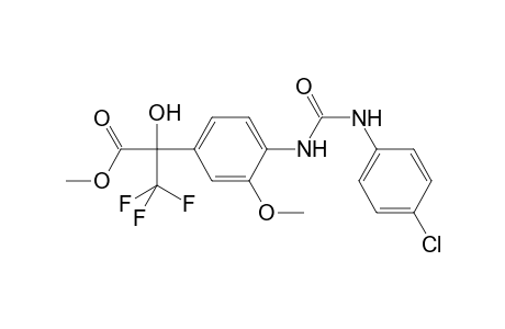 Methyl 2-(4-{[(4-chlorophenyl)carbamoyl]amino}-3-methoxyphenyl)-3,3,3-trifluoro-2-hydroxypropanoate