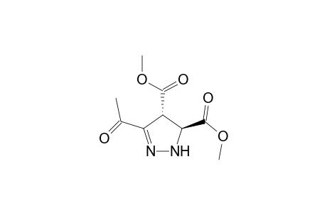 1H-Pyrazole-4,5-dicarboxylic acid, 3-acetyl-4,5-dihydro-, dimethyl ester, trans-