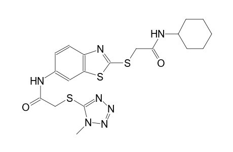 acetamide, N-[2-[[2-(cyclohexylamino)-2-oxoethyl]thio]-6-benzothiazolyl]-2-[(1-methyl-1H-tetrazol-5-yl)thio]-