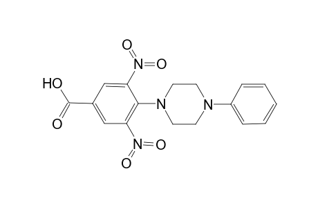 3,5-Dinitro-4-(4-phenyl-1-piperazinyl)benzoic acid