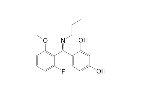 2,4-Dihydroxy-2'-fluoro-6'-methoxybenzophenone-N-(2-methylethyl)ketimine