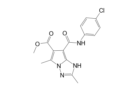 3,8-Dimethyl-4-(methoxycarbonyl)-5-[(p-chloroanilino)carbonyl]-pyrrolo[1,2-b]-(1,2,4)-triazole