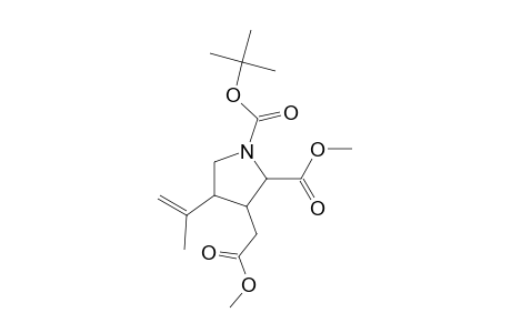 Methyl 1-[ t-butoxycarbonyl]-2-methoxycarbonyl-4-(1'-methylethenyl)-3-pyrrolidinyl acetate