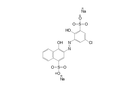 1-Naphthalenesulfonic acid, 3-[(5-chloro-2-hydroxy-3-sulfophenyl)azo]-4-hydroxy-, disodium salt