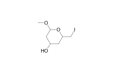 2H-Pyran-4-ol, tetrahydro-2-(iodomethyl)-6-methoxy-