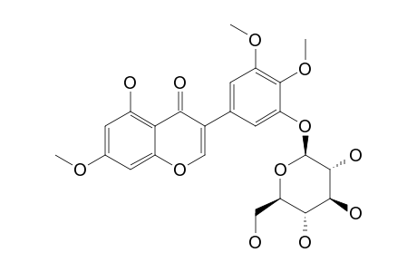 VAVAIN-3'-O-BETA-D-GLUCOPYRANOSIDE;PENTANDRIN-GLUCOSIDE