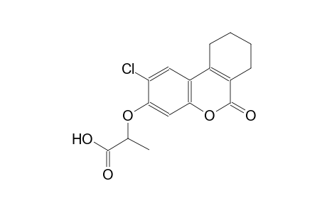 propanoic acid, 2-[(2-chloro-7,8,9,10-tetrahydro-6-oxo-6H-dibenzo[b,d]pyran-3-yl)oxy]-